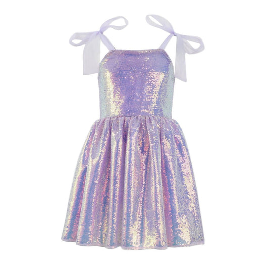 Lavender sequin tank dress