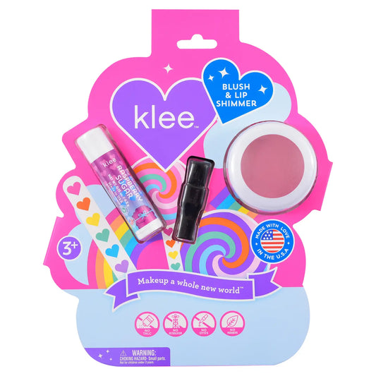 Rainbow glitz - blush and lip shimmer set - seabreeze spark