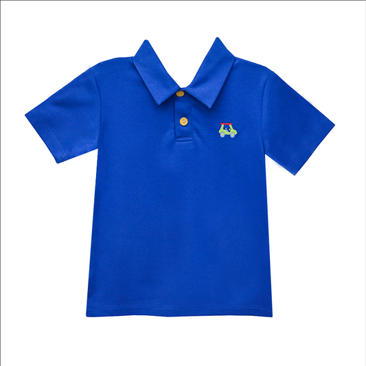 Golf ian polo - royal blue knit