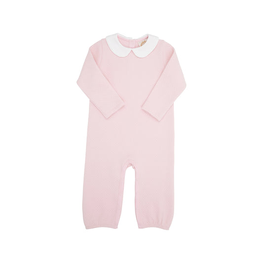 Poppy dell quilted playsuit - palm beach pink