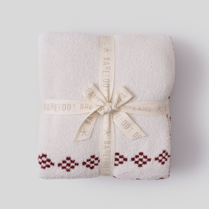 Mickey fair isle throw - crimson