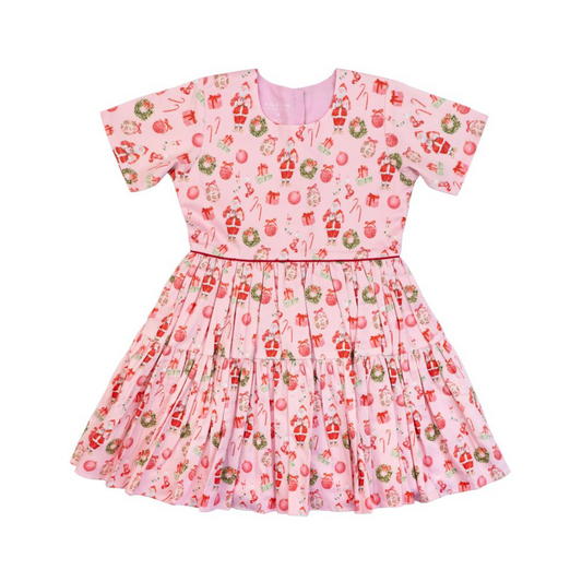 Santa print dress