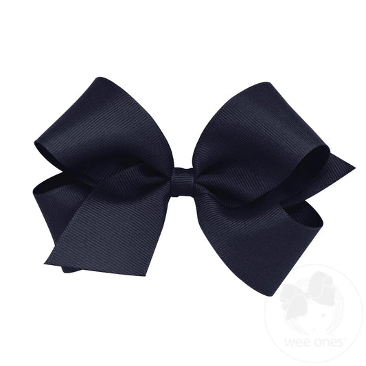 Medium classic hair bow  - navy