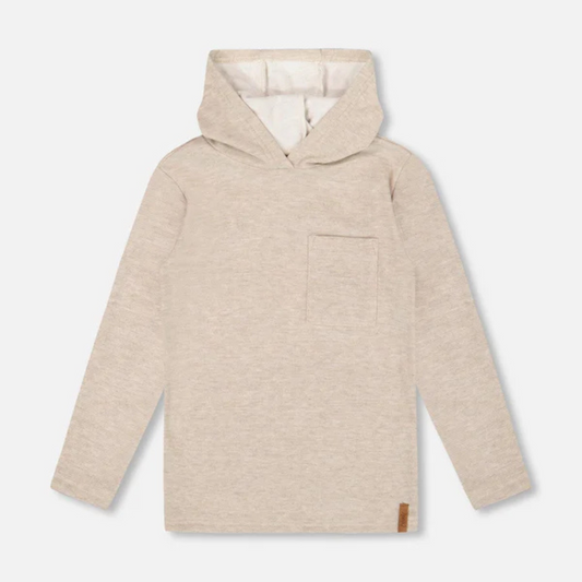 Brushed jersey hoodie