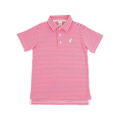 Prim and proper s/s polo - palm springs punch stripe