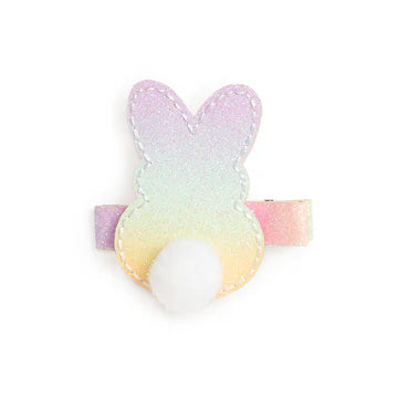 Pastel rainbow Easter bunny clip