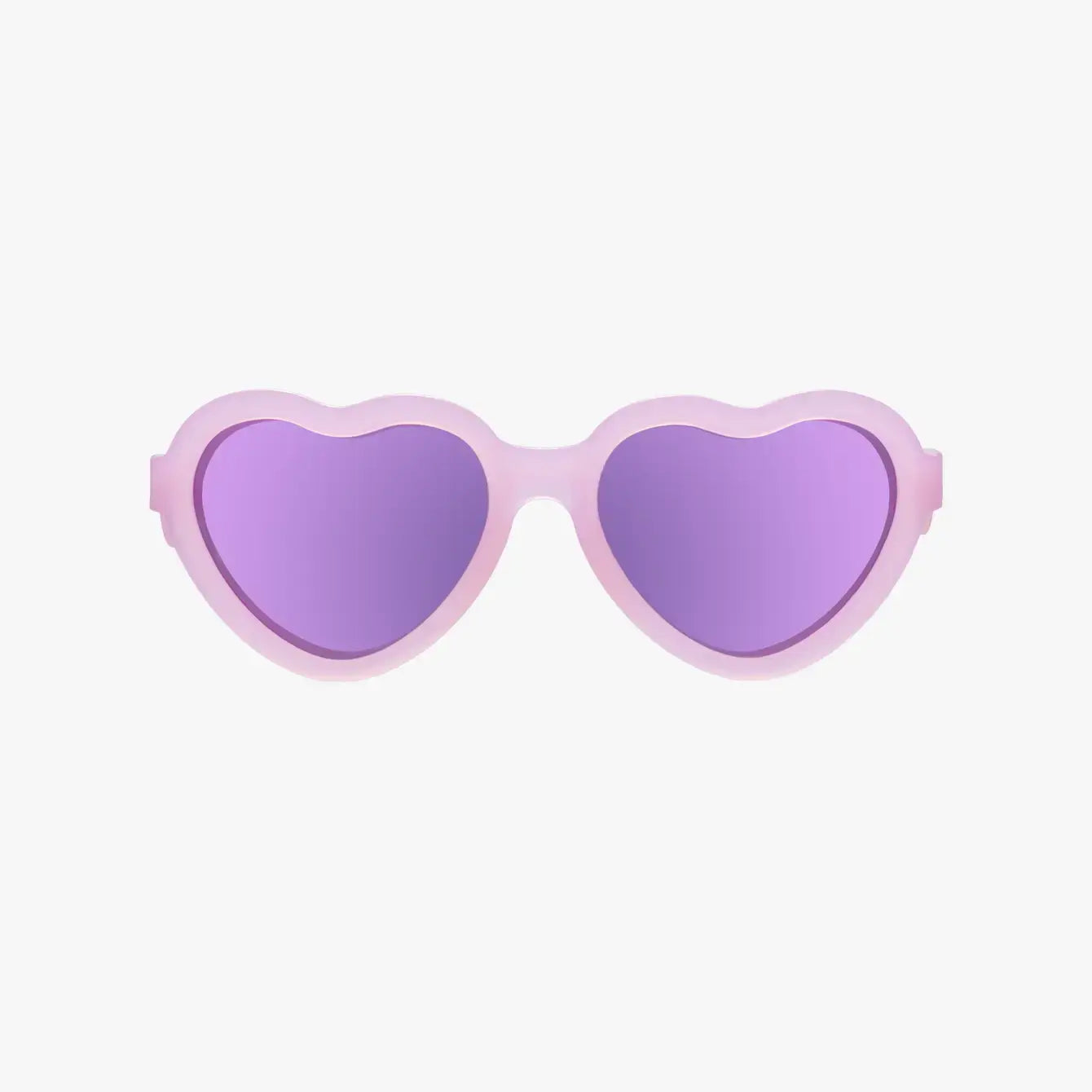 Frosted pink polarized heart sunglasses