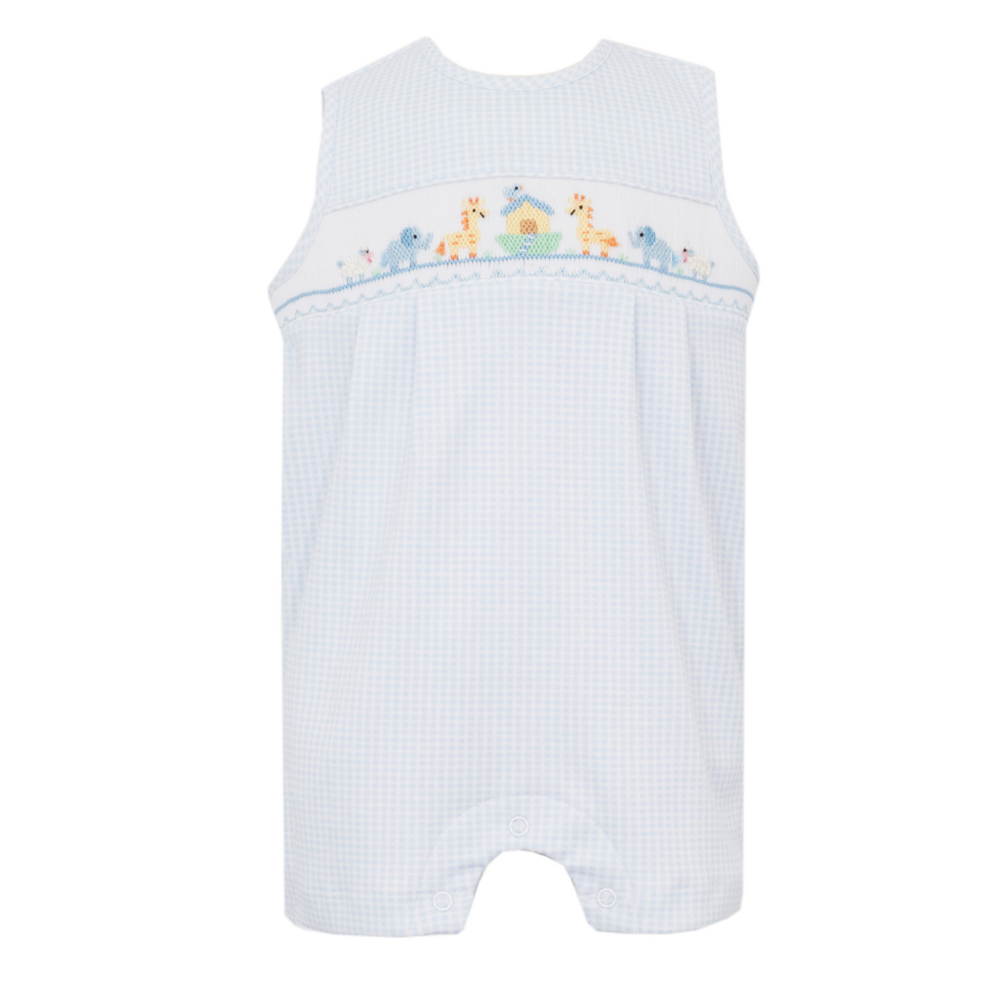 Noah's ark jon jon - blue gingham