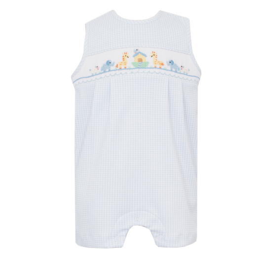 Noah's ark jon jon - blue gingham