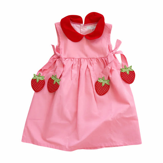 Strawberry side tag dress