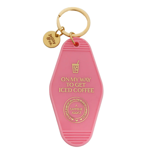 On my way to get iced coffee keychain