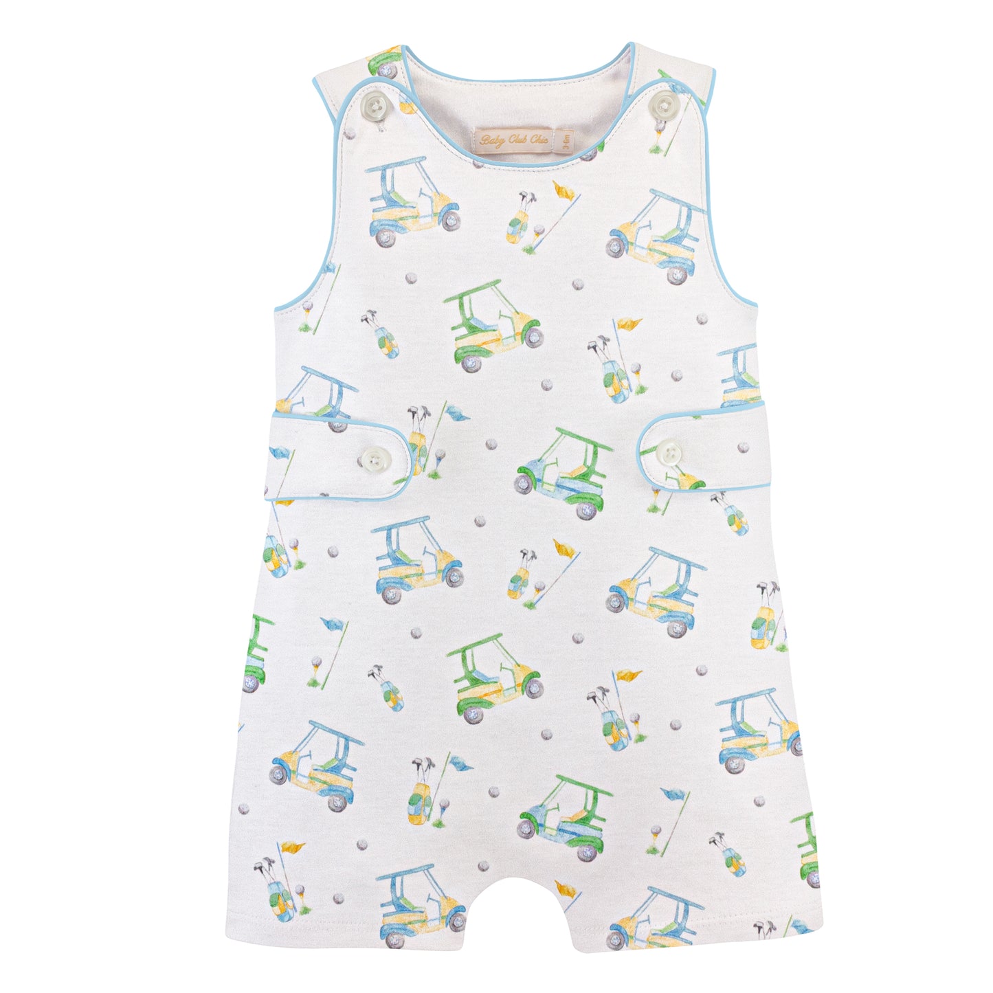 Golf grit button romper