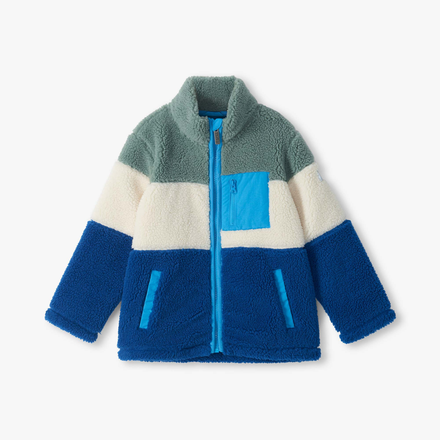 Limoges faux sherpa colorblock jacket