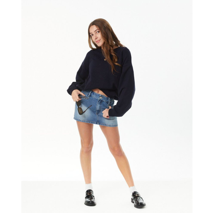 Cooper denim skirt w. studs