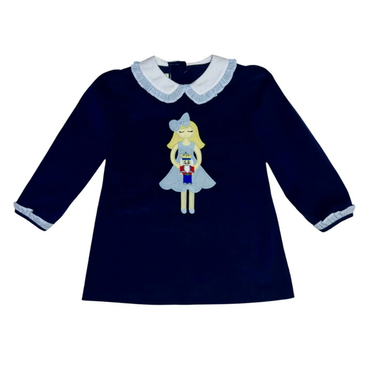 Nutcracker Louisa dress - navy blue cord