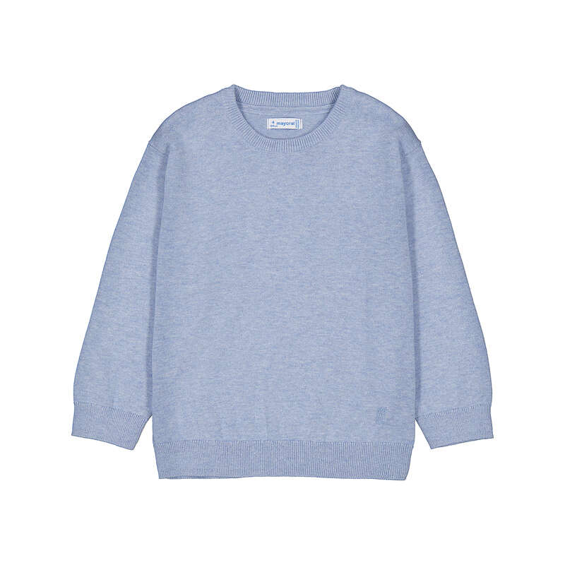 Basic cotton sweater - vivid rain