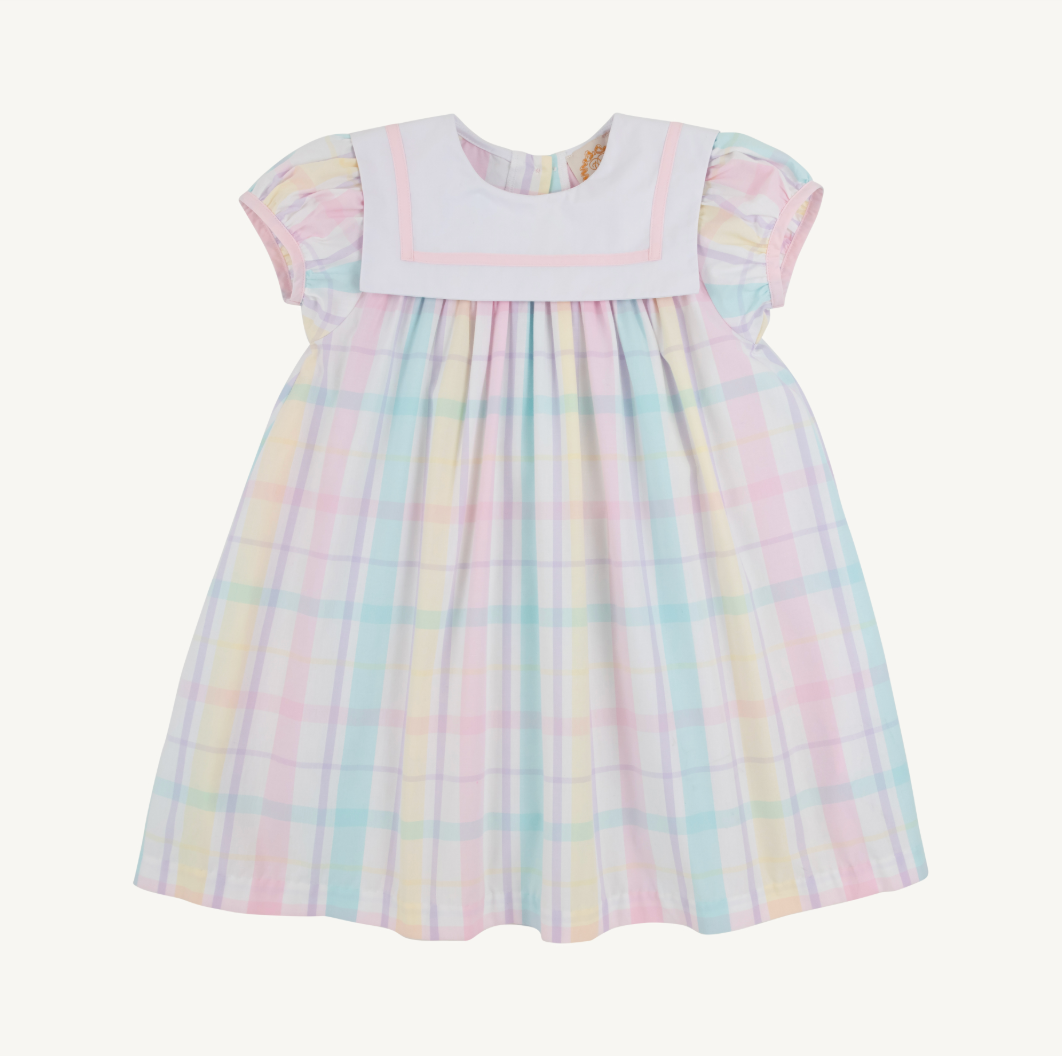 Stewert's square collar dress - brunch plate plaid