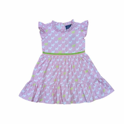 Puppies ruffle dress