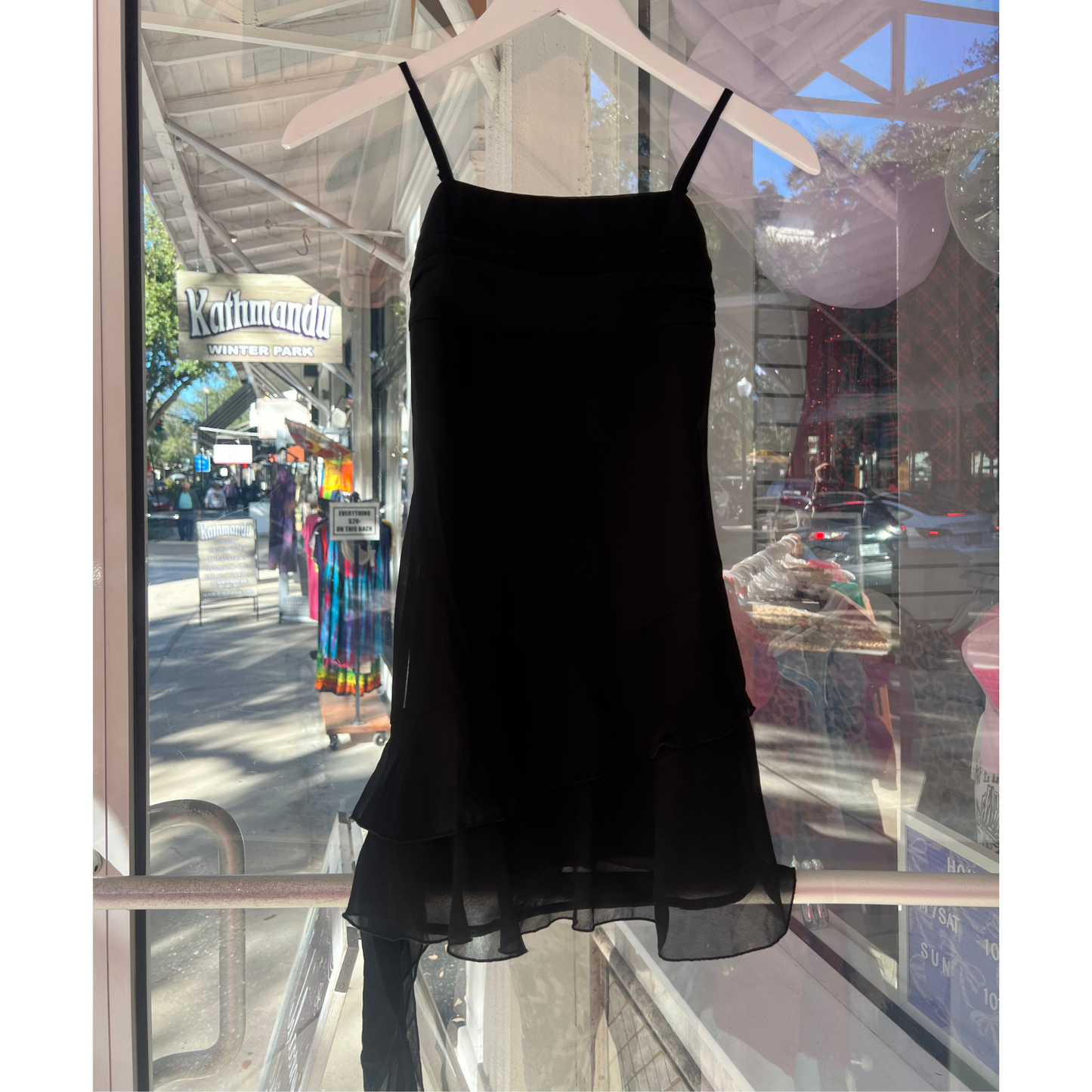 Karla dress - black silky georgette