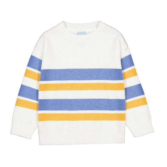 Stripe sweater - peach/blue