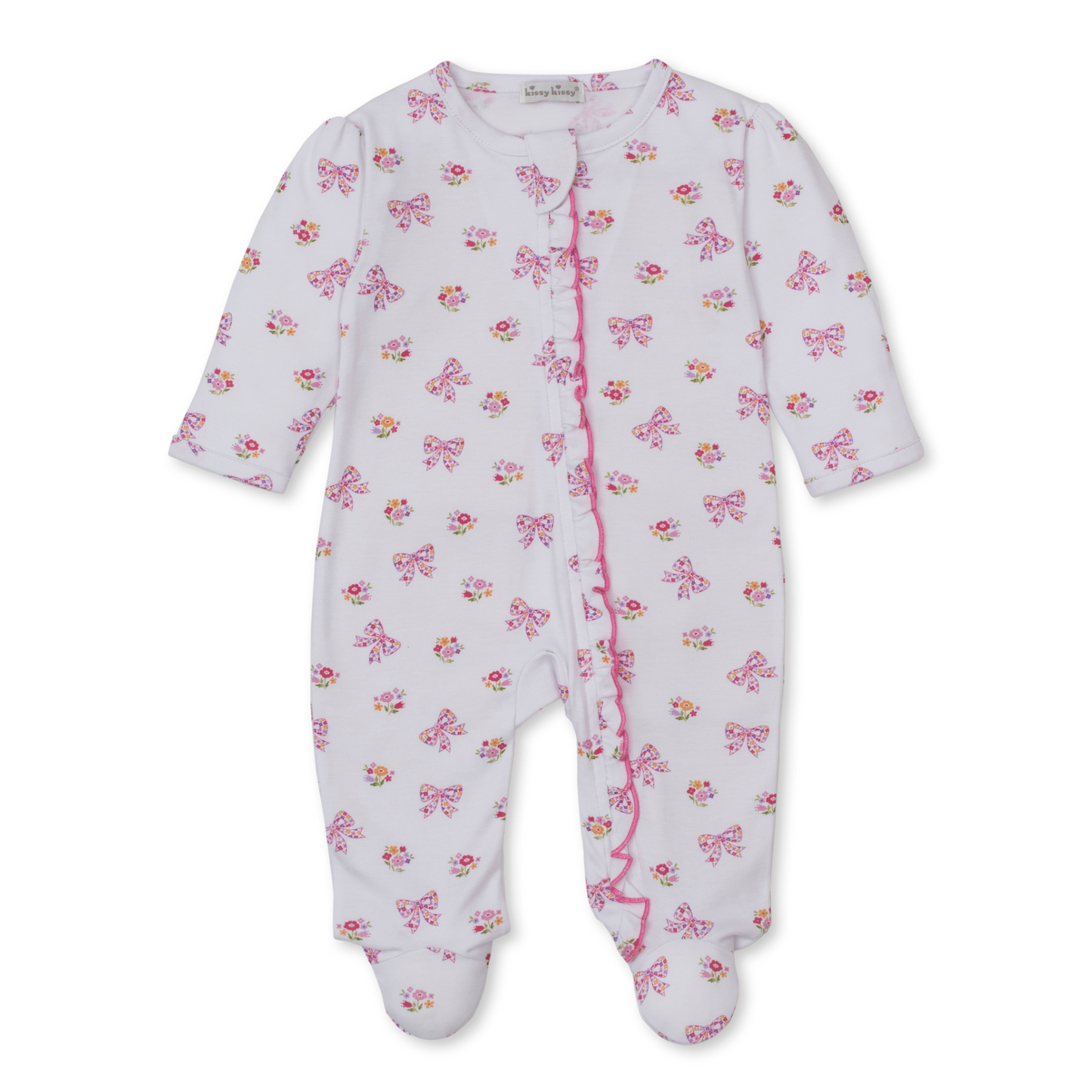 Blossoming bows footie