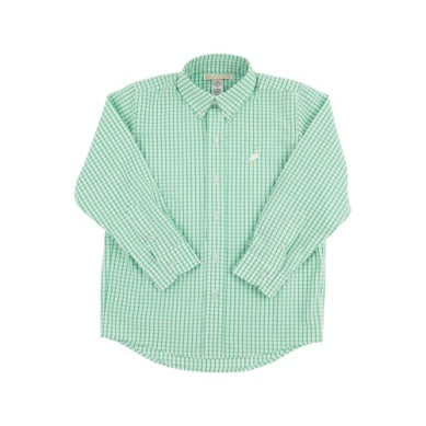 Dean's list dress shirt - kiawah kelly green windowpane