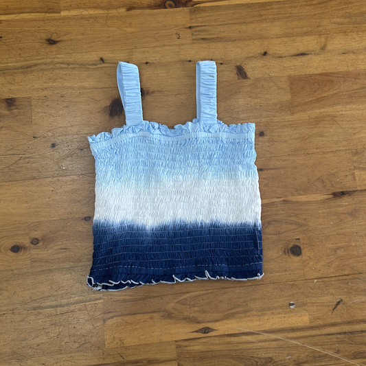 Blue crush smock strap top - dip dye