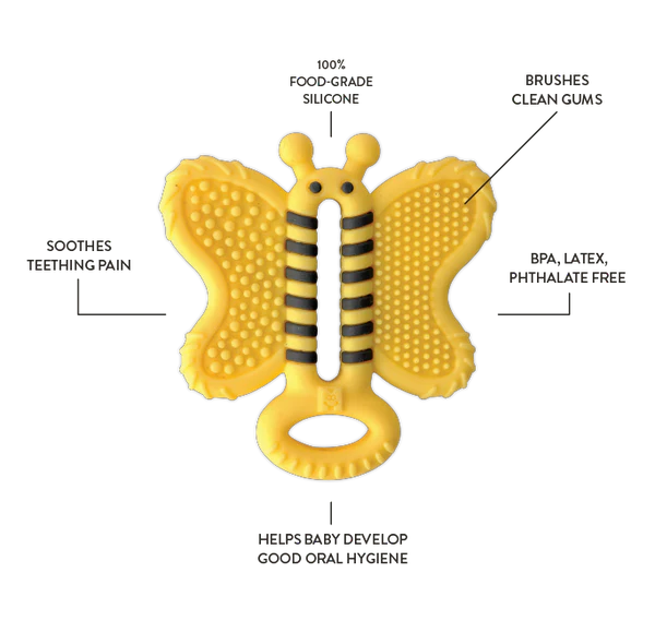 Toothbrush teether - bee brush