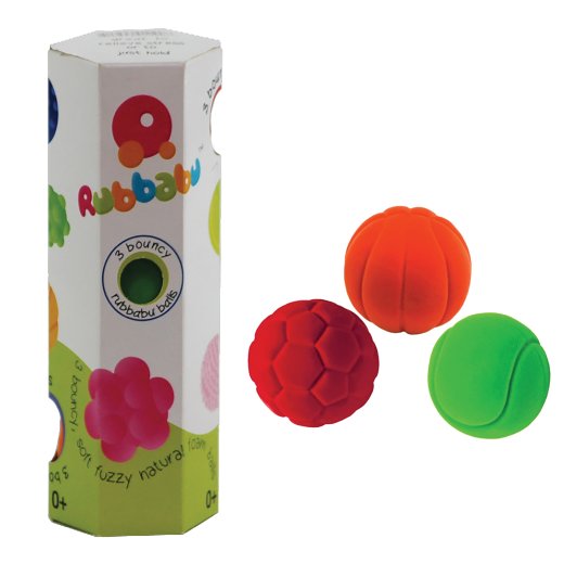Rubbabu small sports balls 3pc set