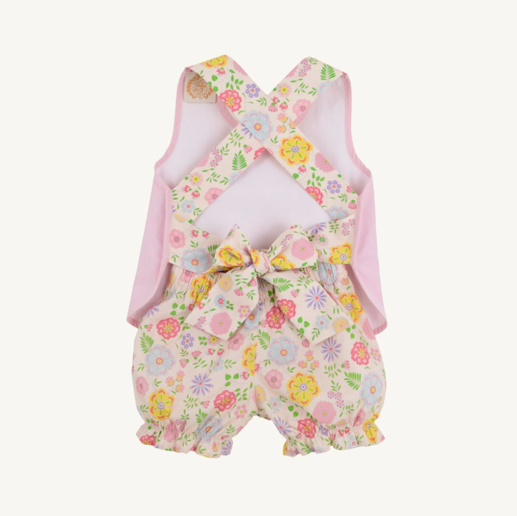 Betsey bow back set - boca grande begonia/pink stripe