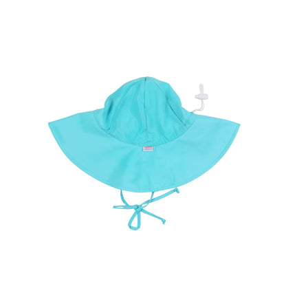 Bright aqua sun protective hat