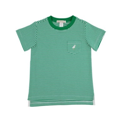 Carter crewneck - kiawah kelly green stripe