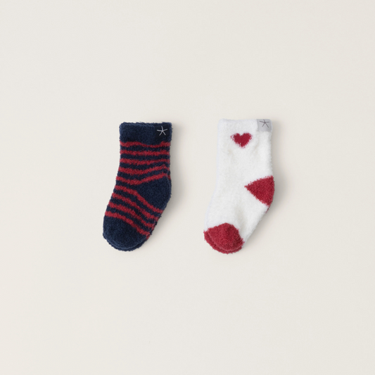 Baby heart sock set