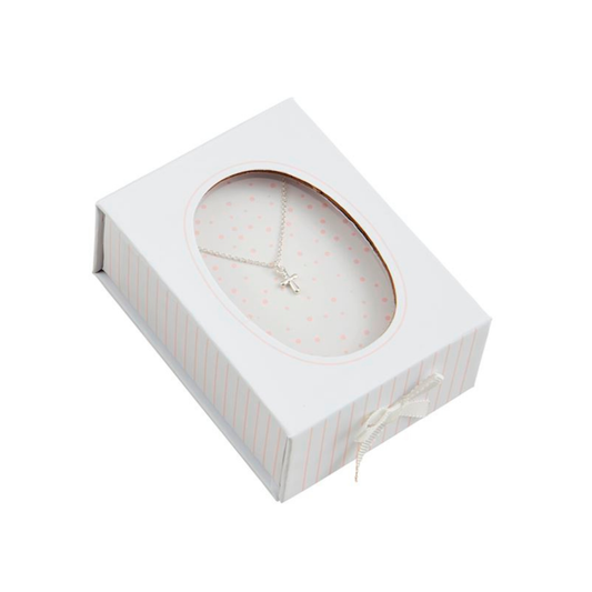 Silver boxed cross necklace