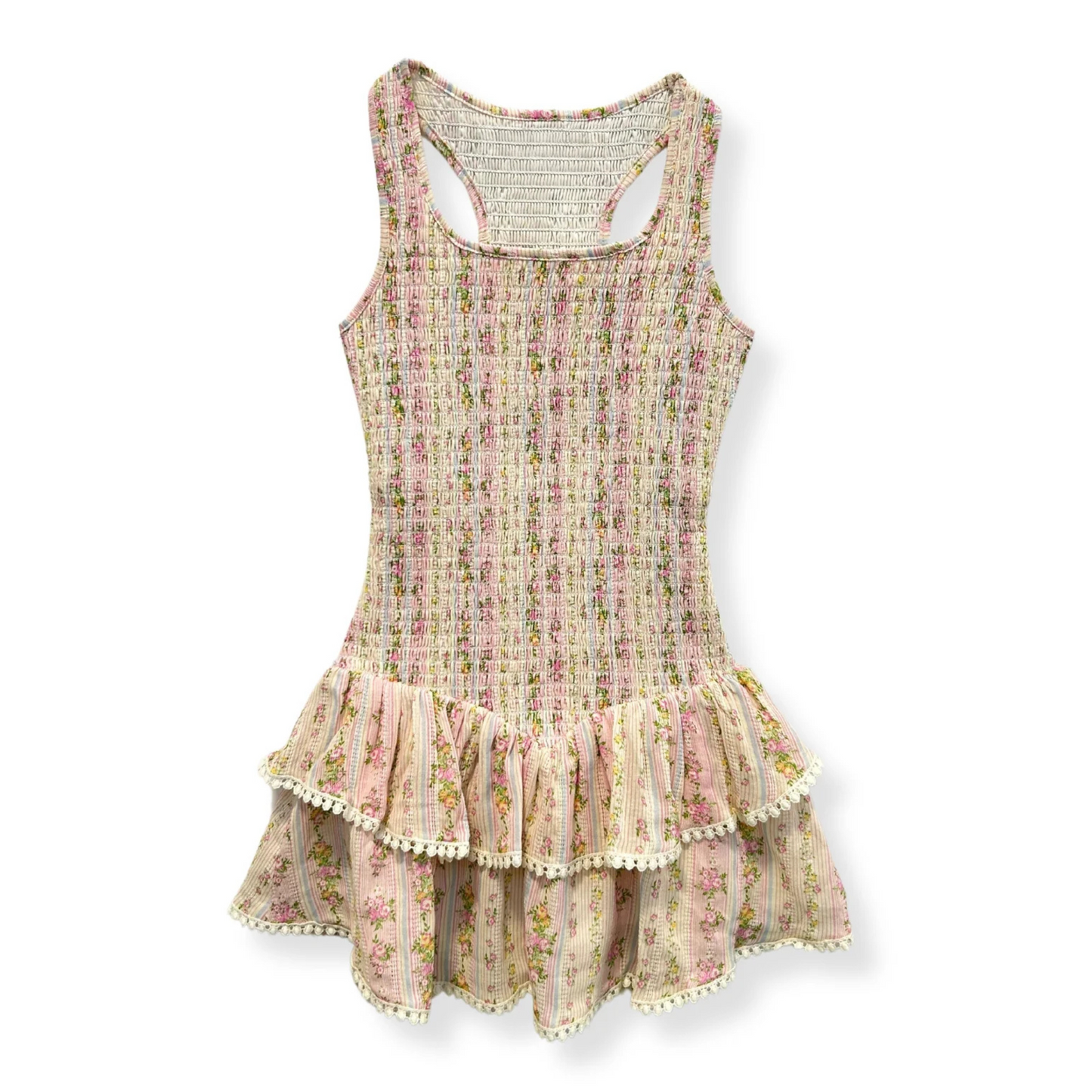Vallie dress - shabby floral stripe