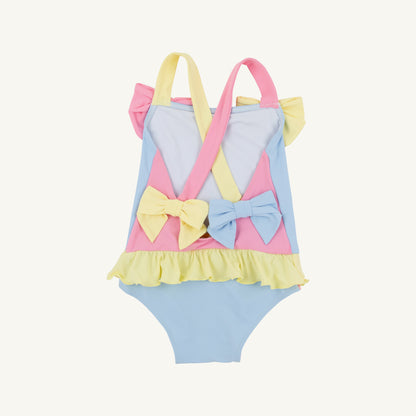 Taylor bay bathing suit - beale st blue/hhpink/lwyellow