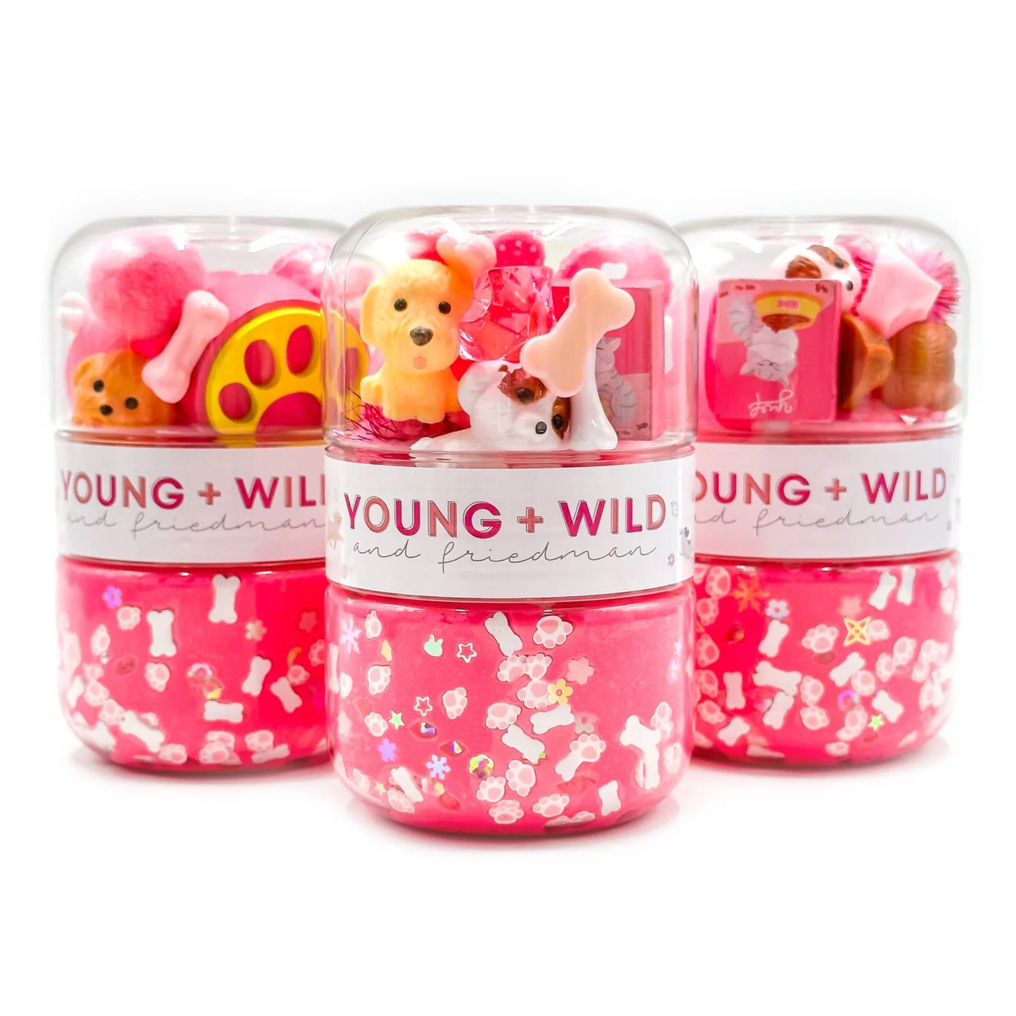 Pink pet shop grab & go dough jar