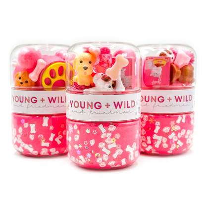 Pink pet shop grab & go dough jar