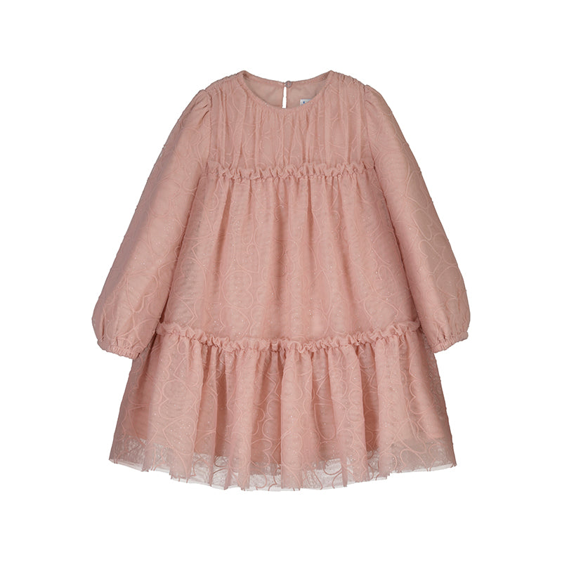 Tulle print dress - makeup