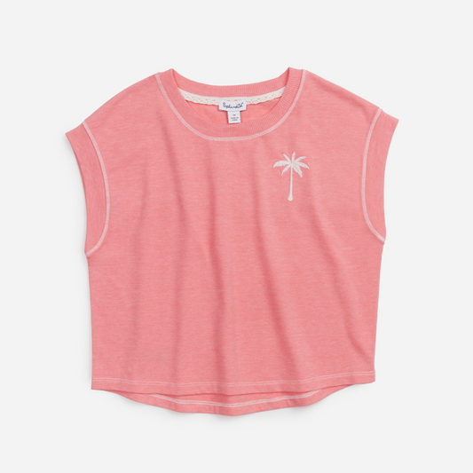 Tropical palm tee - flamingo