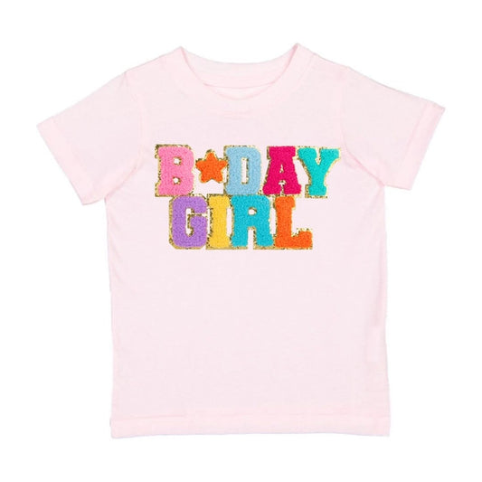 Birthday girl patch tshirt