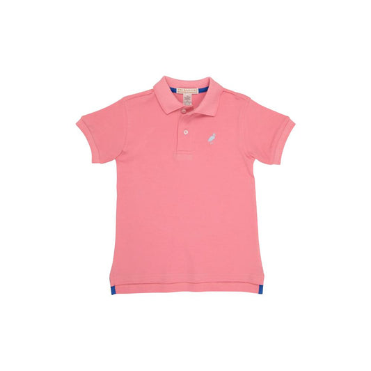 Prim and proper s/s polo -hamptons hot pink