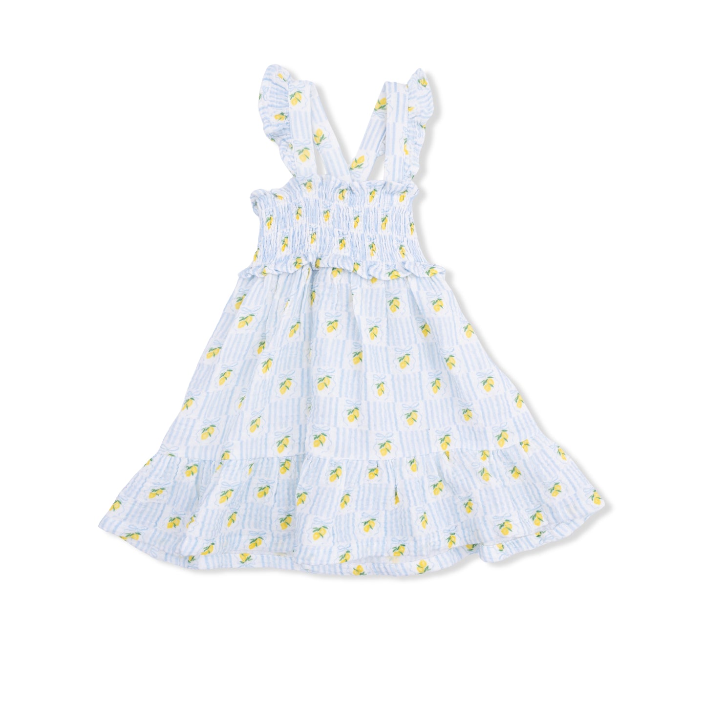 Lovely lemons smocked ruffle sundress