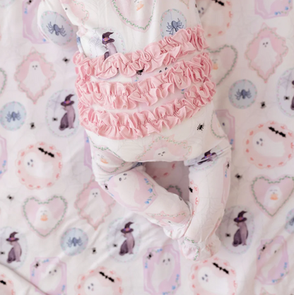 Posh Spooks Scallop Collar Ruffle Footie