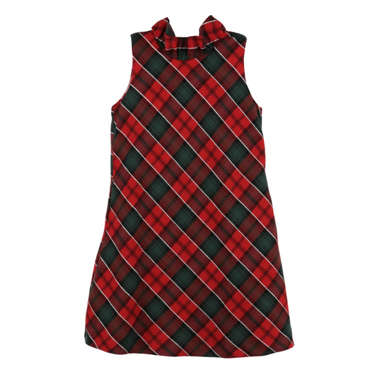 Blair plaid dress - red/green