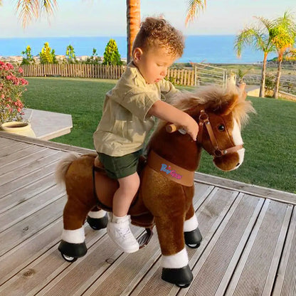 Ride-on brown horse - medium