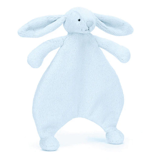 Bashful blue bunny comforter