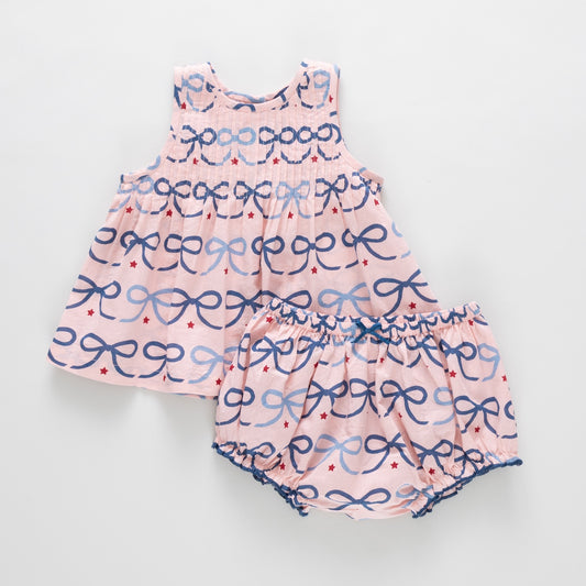 Jaipur 2pc set - pink bows