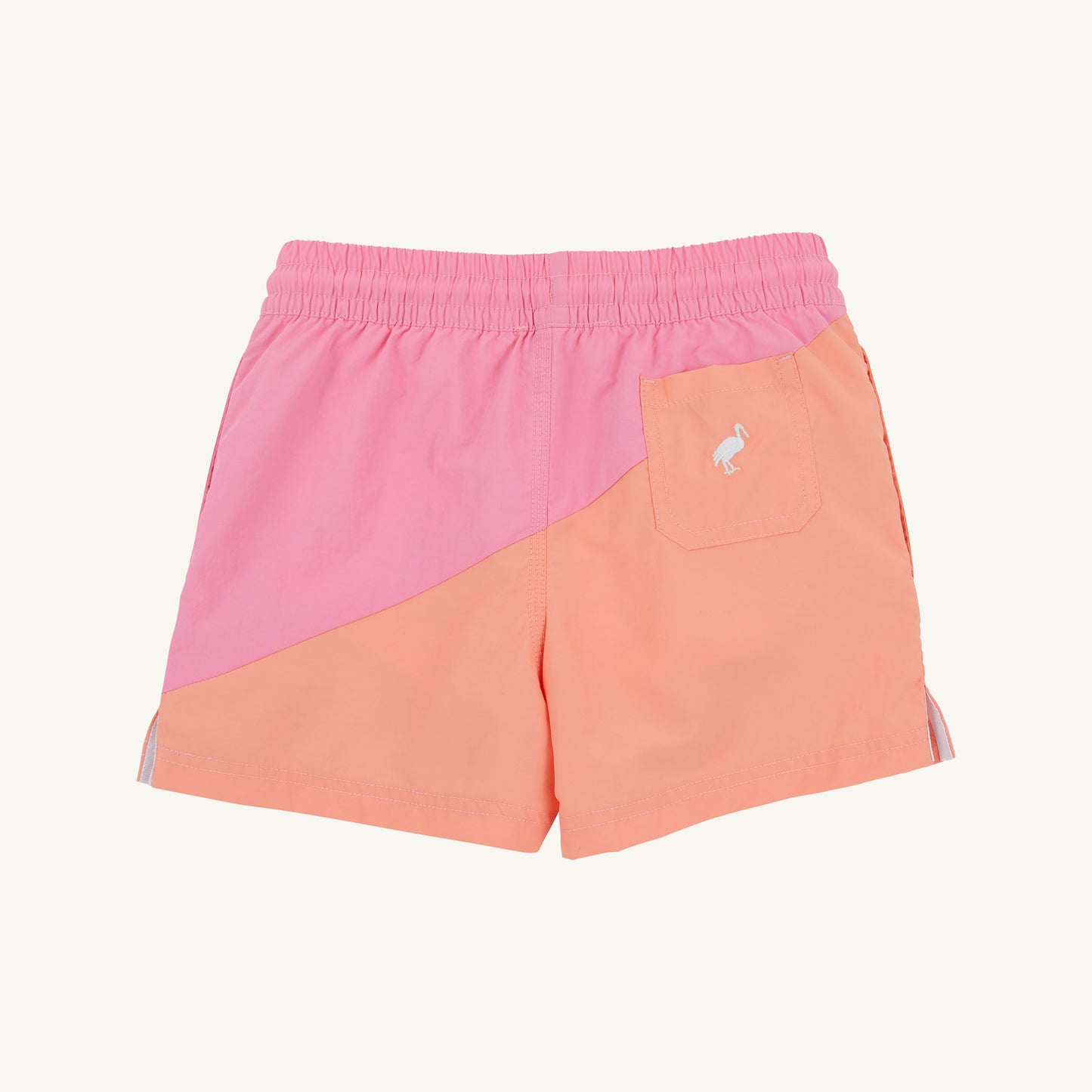 Country club colorblock trunks - hamptons hot pink/seashore sherbet