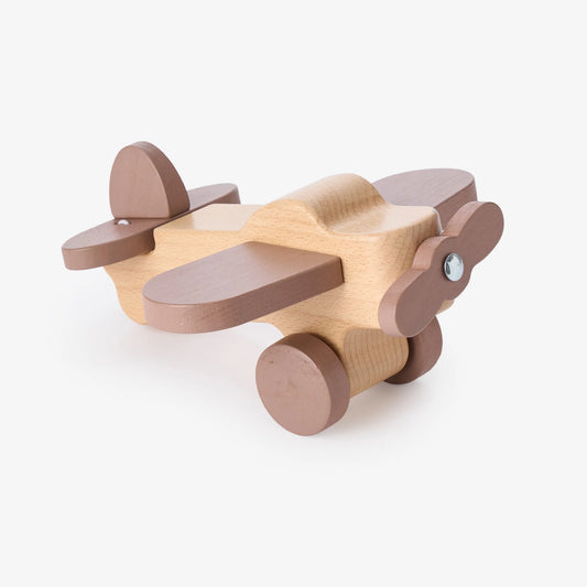 Wooden toy airplane